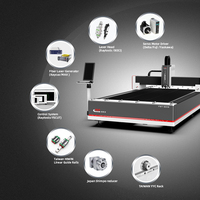 Machine de découpe laser à fibre CNC monoplateforme économique 3015 1500W 2000W 3000W 6000W pour métaux