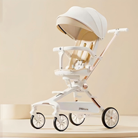 Poussette bébé pliable légère et haute, poussette bébé compacte et portable avec un design facile à plier