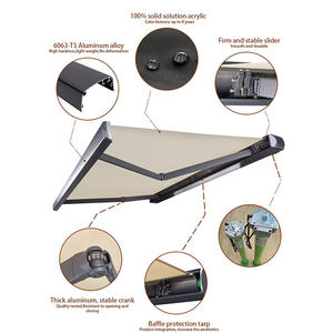 Auvent rétractable <span class=keywords><strong>électrique</strong></span> pour l'extérieur, <span class=keywords><strong>4m</strong></span>, manuel, mural, pare-soleil rétractable, pour garage, auvent motorisé à cassette complète - Product Image 2