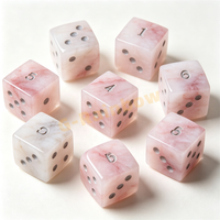 Dés de jeu brillants bicolores à coins arrondis, dés en résine D6 multicolores avec logo personnalisé à points