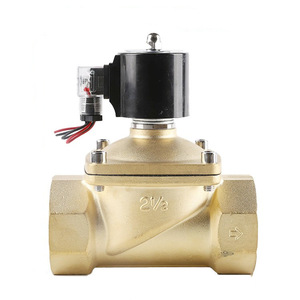 Vanne solénoïde en laiton 2 1/2 pouces DN65 220V 24V normalement fermée pour le contrôle de l'eau et de l'air, raccord fileté - Product Image 2