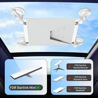 Support de fixation Starlink Mini pour voiture, kit de fixation à ventouse en ABS et métal, réglable, 4 ventouses, absorption des chocs pour camping-car et fenêtre de voiture
