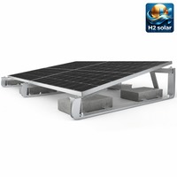 Sistema di Montaggio Solare H2 per Tetti Piani Resistente ai Tifoni, Carico Vento 60m/s, per Progetti Commerciali