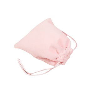 High Quality Custom White Pink Jewelry Gift Drawstring Bag New Design Dense Satin Velvet Pouch Packaging for Earring Necklace - Product Image 5