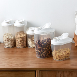 Food Storage <b>Container</b> Set 1L 1.5L Flip Top Airtight Rectangle For Grain Pasta <b>Snack</b> - Product Image 3