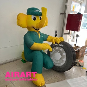 Vendita calda gonfiabile cartone animato elefante pneumatico repairman pallone per attività commerciali - Product Image 4