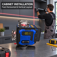 Niveau laser vert 4D 16 lignes 360 degrés, auto-nivelant, outil de nivellement croisé pour la construction et l'installation de sols, murs, carreaux et plafonds