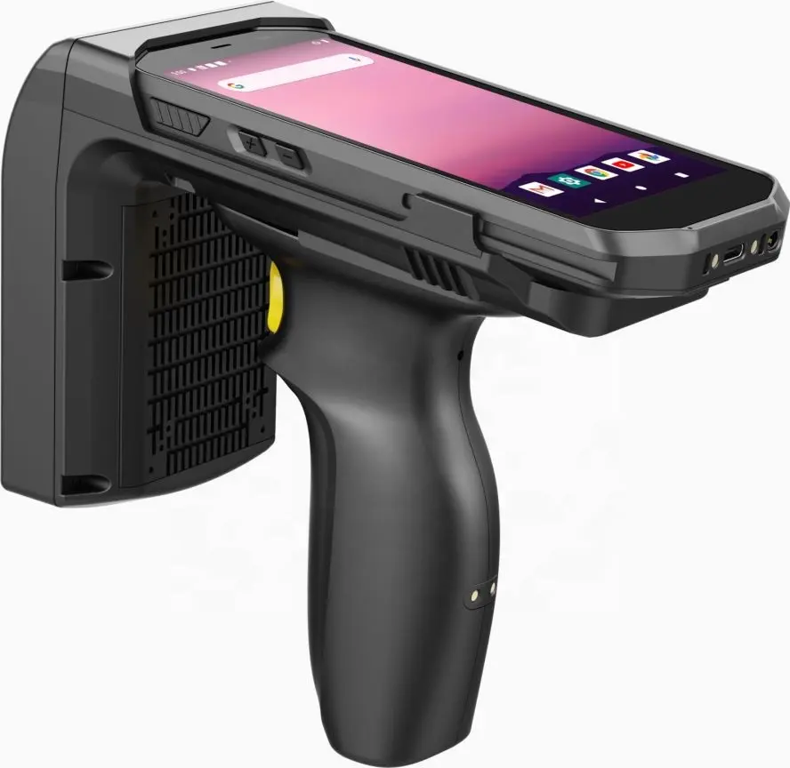 Handheld mobile computer android OS GMS 4G 64GB UHF NFC Optional PDA 1D/2D Barcode scanner long range read mobile terminal