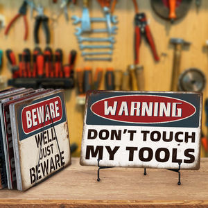 Poster Peringatan Garasi untuk Personel Resmi, Tanda Logam Vintage, Aturan Perkakas, Papan Tanda Logam, Dekorasi Bengkel Garasi - Product Image 1
