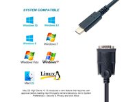 Cable Serial USB C a RS232, Adaptador de 9 Pines DB9 para Computadora Portátil, Impresora POS, Escáner de Código de Barras y Dispositivos Industriales