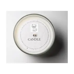 Wholesale Custom Label Textured Paper Candle Card Recycled Logo Printing Dust Candle Cover with Handle