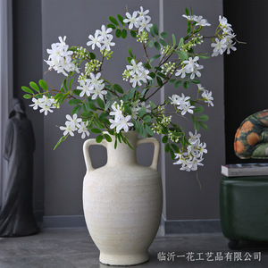 Yihua Floral Art Branches artificielles de Michelia Figo, fleurs en soie blanches et roses, décoration intérieure, style moderne et simple - Product Image 5