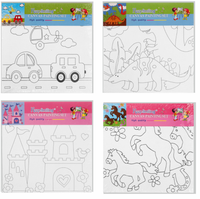 Keep Smiling Designs personnalisés : Kit de peinture numérique DIY sur toile à thème dessin animé pour enfants