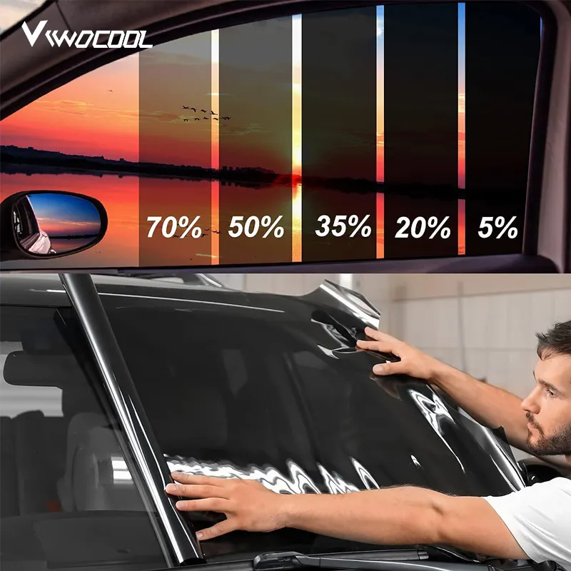 Viwocooل نافذة السيارة غشاء صبغة مضادة لأشعة الشمس نوافذ تظليل زجاج تلوين نافذة السيارة نانو سيراميك ملون