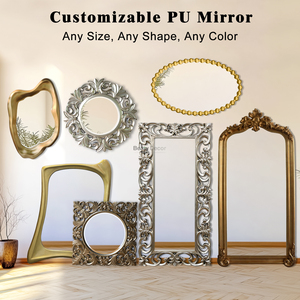 <span class=keywords><strong>Miroir</strong></span> décoratif <span class=keywords><strong>de</strong></span> luxe personnalisé pour la maison, <span class=keywords><strong>miroir</strong></span> mural pour salon et <span class=keywords><strong>salle</strong></span> à <span class=keywords><strong>manger</strong></span>, <span class=keywords><strong>miroir</strong></span> mural rustique pour chambre à coucher avec cadre en PU - Product Image 3