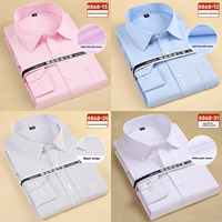 Kemeja Formal Pria WEISA Lengan Panjang Kerah Turun Bahan Twill Kancing Tunggal Bernapas Ramah Lingkungan Cepat Kering untuk Musim Semi