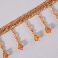 Bordure en dentelle élégante à franges de perles en forme de goutte d'eau pour rideaux, abat-jour, nappes, sacs à vêtements, accessoires de couture écologiques