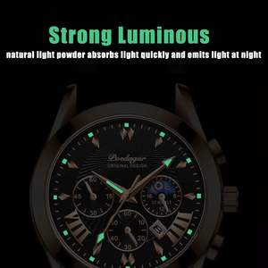 POEDAGAR 8058 Montre Homme de Luxe Fashion Étanche Lumineuse Sport Quartz Bracelet Acier Inoxydable - Product Image 2