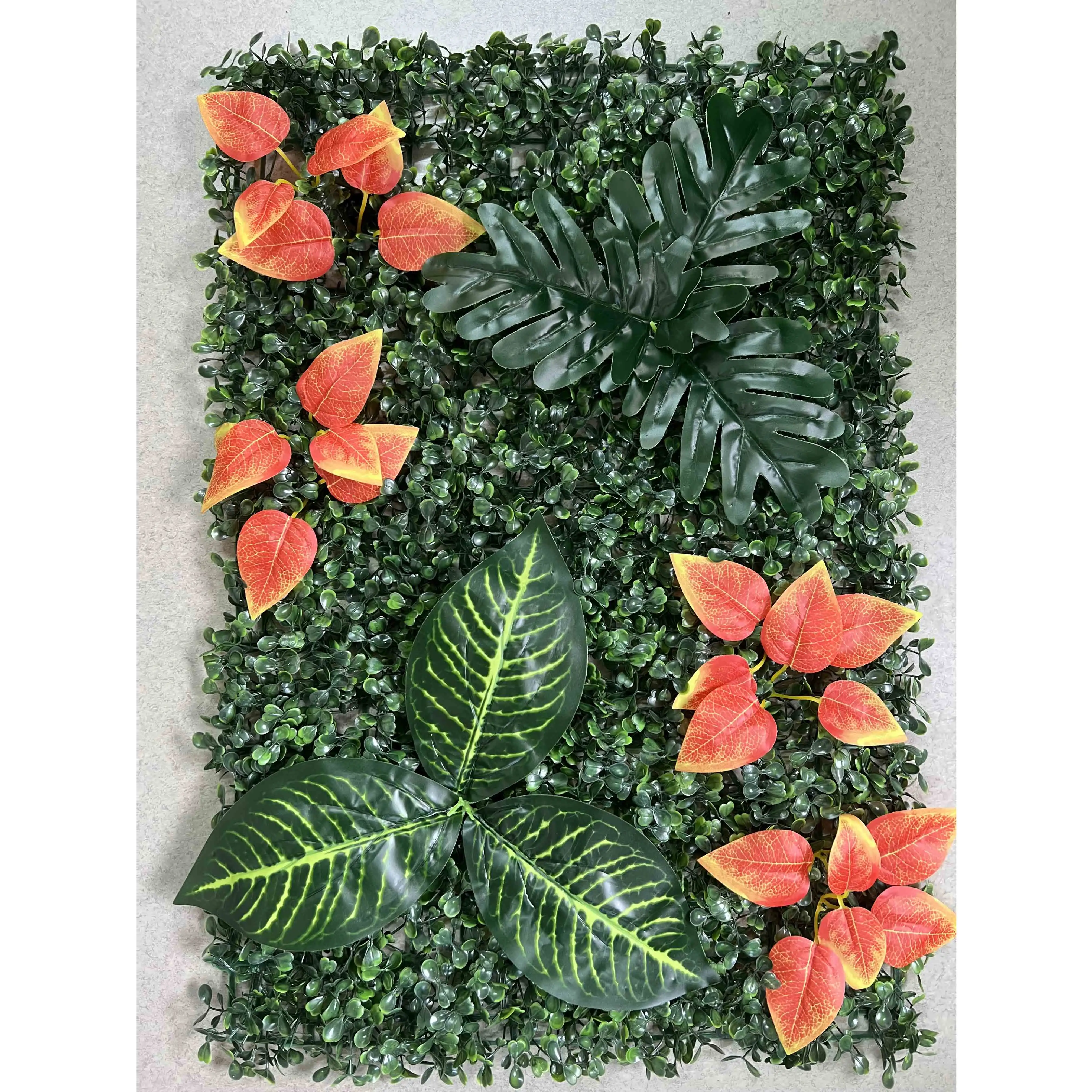 40*60cm novo design plástico flores sintéticas pano de fundo simulação pendurado plantas de parede verde parede artificial