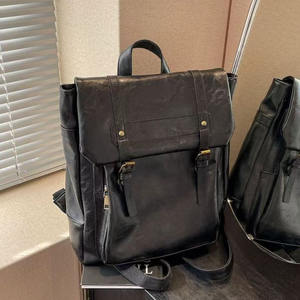 Sac à Dos en Cuir avec Plusieurs Compartiments Grande Capacité Fermeture Éclair Sécurisé Unisexe - Product Image 4