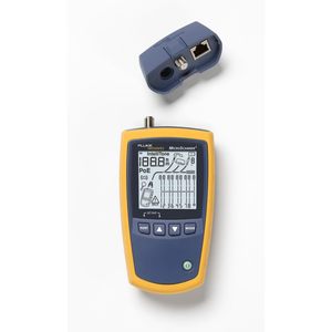 ชุดทดสอบสายเคเบิลเครือข่าย Fluke Networks MicroScanner2 พร้อมเครื่องมือเจาะสายและหัววัดสัญญาณเสียง สีเหลือง - Product Image 2
