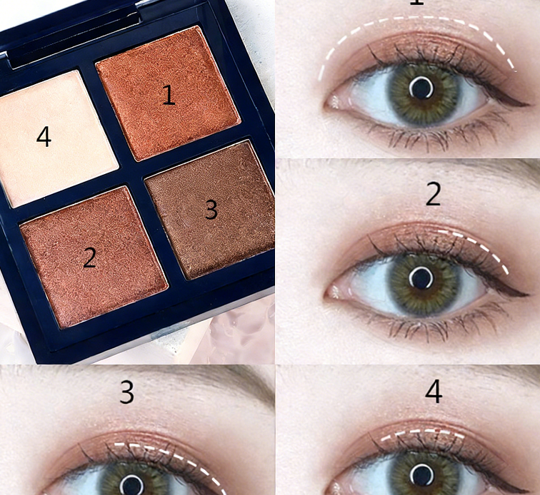 kaki + pinceau fard à paupières