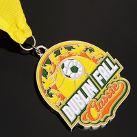 Médaille de sport en émail doux avec logo personnalisé, en alliage de zinc, impression couleur, médaille de récompense en métal avec ruban pour la compétition de hockey sur glace