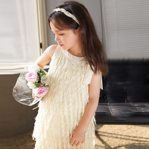 girls gold fringe dress Gatsby Girl Gold 14 main image 1