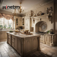 Lemari Dapur Klasik Desain Midcentury Lemari Shaker Kontemporer Set Lengkap