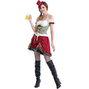 Yi Xiaoyi - Disfraz de fiesta de la cerveza para mujer, traje de fiesta de estilo alemán, vestido de poliéster - Product Image 2