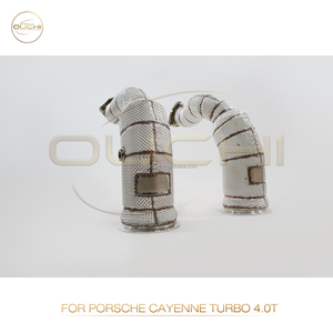 OUCHI Downpipe di Scarico per Porsche <span class=keywords><strong>Cayenne</strong></span> E3 9Y0 <span class=keywords><strong>Cayenne</strong></span> Turbo/<span class=keywords><strong>S</strong></span>/GTS 2019-2023 4.0T V8 con Sistema di Protezione dal Calore, 1 Pezzo - Product Image 4