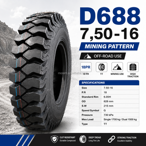 ยางล้อรถบรรทุกสำหรับงานหนัก รุ่นใหม่ LUMAI 7.50-16 D688 ลายดอกยางแบบไบแอส |   รับน้ำหนักได้สูง ทนทานต่อการสึกหรอ | - Product Image 3