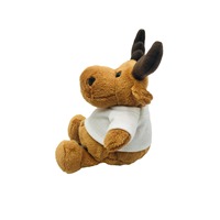 Animaux en peluche mignons, élan, tigre, lion, animaux sauvages avec t-shirt, logo personnalisé