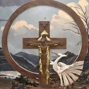 Padre, Hijo, Espíritu Santo, Cruz |   Escultura de Madera de Haya Grabada para Mesa |   Decoración Cristiana para el Hogar para Navidad - Product Image 3