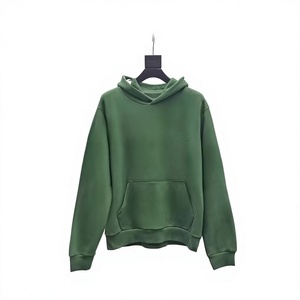 เสื้อฮู้ดสีขาวสำหรับผู้ชาย ทรงโอเวอร์ไซส์ ผ้าฝ้ายทอ 100% มีกระเป๋าเสื้อ สวมใส่สบายๆ สำหรับฤดูใบไม้ร่วง - Product Image 3