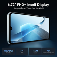 Teléfono Móvil FOSSiBOT S2 con Pantalla HD de 6.72 Pulgadas, 8GB de RAM, 256GB de ROM, Android 13, 5000mAh, NFC, 4G, Doble SIM, Global