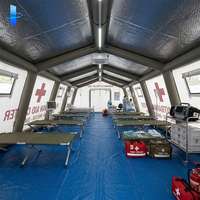 Tente médicale gonflable personnalisée, grande, portable, imperméable, abri d'urgence gonflable, tente d'urgence