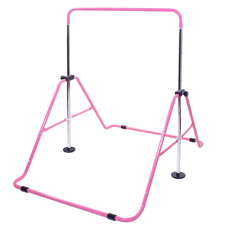Adjustable height folding iron gymnastics bars for kids
