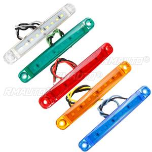 6Pcs Truck Trailer Side Marker <b>Indicators</b> Light Car Signal Brake Rear Warning Tail Clearance Light 9-LED 12V 24V Warning Lamp - Product Image 4