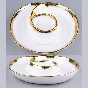 <span class=keywords><strong>Assiette</strong></span> en céramique de style nordique avec bordure dorée, qualité AB, vaisselle d'hôtel, <span class=keywords><strong>jetable</strong></span>, design en spirale d'<span class=keywords><strong>escargot</strong></span>, fruits secs, snack créatif - Product Image 5