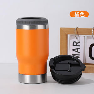 Toptan 14oz paslanmaz çelik taşınabilir termos bira şişesi Can tutucu çift duvar vakum yalıtımlı bira soğutucu ile bira açacağı - Product Image 5