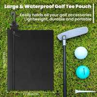 Kit de nettoyage de clubs de golf 7-en-1 : Affûteur de rainures U&V, brosse, serviette, pochette pour nettoyeur de balles et pochette pour tees – Ensemble d'accessoires de nettoyage pour clubs de golf