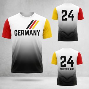 Camiseta de Fútbol con Diseño de la Bandera de Alemania, Sublimada, para Equipos Deportivos y Mayoristas - Product Image 1