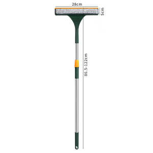 Lavavetri in Plastica a Doppia Faccia con Manico in Acciaio Inossidabile e Gomma, Strumenti per la Pulizia del Vetro Domestico e Raschietto Tergivetro - Product Image 3