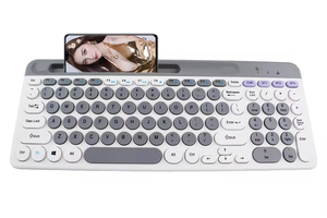 Wireless Dual Mode Rechargeable Keyboard and Mouse Set Punk Retro Round Business <b>Office</b> <b>Computer</b> Keyboard No reviews yet - Product Image 4