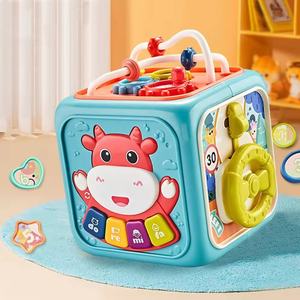 Cube d'activités pour bébé EPT 6 en 1, jouet éducatif multifonctionnel, centre de jeu d'apprentissage pour enfants, jouets de développement sensoriel pour les tout-petits, cadeaux - Product Image 2