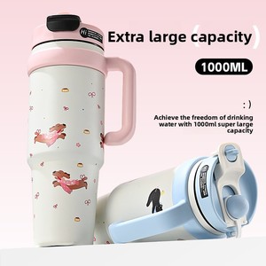 แก้วน้ำเก็บความเย็นสุญญากาศ Big Mac 3D Ice King รุ่นสำหรับสาวๆ ความจุเยอะ แก้วของขวัญ ขวดน้ำ รุ่นใหม่ปี 2024 พร้อมหลอด - Product Image 2