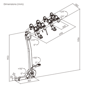 CBR09-41H <span class=keywords><strong>porte</strong></span>-vélo en acier robuste monté sur attelage 4 <span class=keywords><strong>porte</strong></span>-vélos plate-forme pliable supports de montage arrière <span class=keywords><strong>pour</strong></span> un SUV camion voiture <span class=keywords><strong>Van</strong></span> - Product Image 6