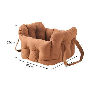 Siège de voiture portable pour animaux de compagnie, siège surélevé pour chien et chat avec housse amovible et lavable, ceinture de sécurité pour les voyages en plein air, utilisable en toutes saisons - Product Image 3