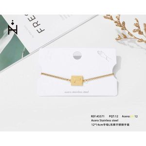 Bracciale in Acciaio Inossidabile con Targhetta Lettera L 12x14cm PULSERA-L - Product Image 1